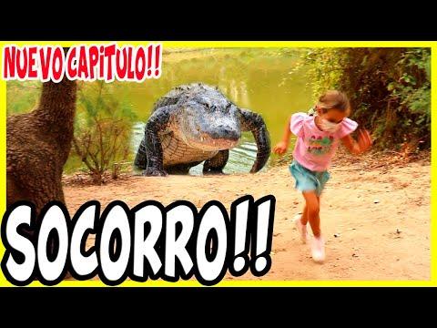 ** ME ATACA ** Me CAIGO a la PISCINA TOXICA un COCODRILO GIGANTE **Me MUERDE Y Me ATACA** @MARIELA