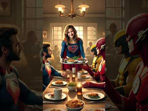 Supergirl ने सबको दावत पर बुलाया है। #trending #marvel #supergirl #spiderman #wolverine #superman