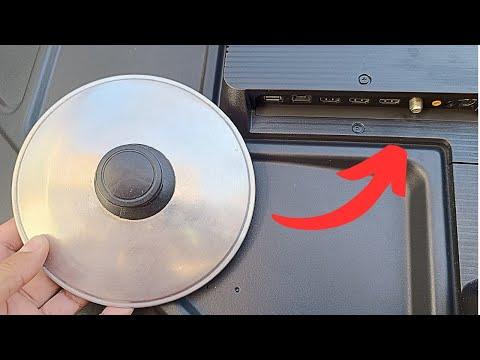 Insert an aluminum cover behind the TV and watch all the channels in the world!