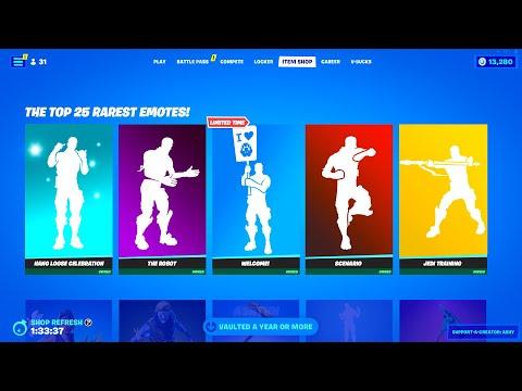 The Top 25 Rarest Emotes in Fortnite!