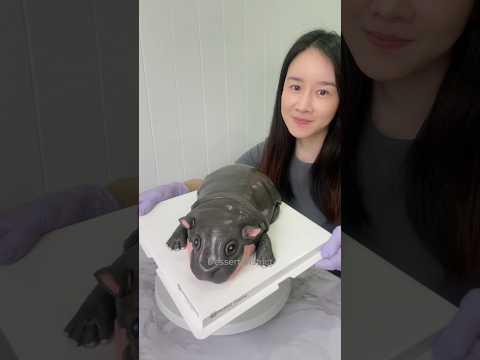 เด้ง เด้ง ดึ๋ง ดึ๋ง ดั๋ง ดั๋ง | Moo Deng the Little hippo cake #dessertdistrict #moodeng