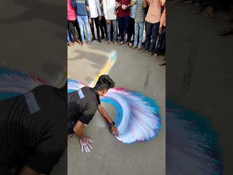 running Rangoli #rangoliart #maharastra #kolhapuri