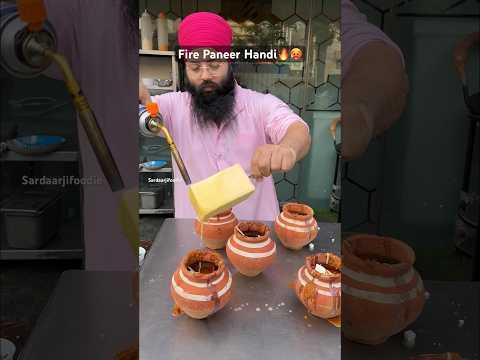 Fire Paneer Handi🔥🥵 #foodies #streetfoodindia #shortsfeed #foodvlog #foodshorts #favorite #paneer