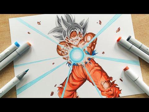 How to Draw Goku Mastered Ultra Instinct - Step By Step Tutorial
