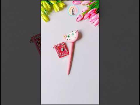 pen topper 🤗| cute 📕#diy #trending #artandcraft #youtubeshorts #craft #shorts #pentopper