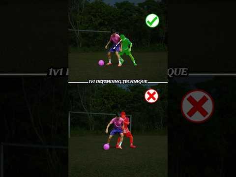 1v1 DEFENDING TECHNIQUES ⚽️. #football #footballskills #soccer #soccer #1v1 #defending #shorts