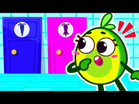 Which Restroom Should Avocado Baby Go to? 🚽 Potty Training for Kids 🥑