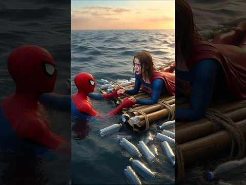 Spiderman ने Supergirl को बचाने के लिए अपनी जान देदी 😢😢 #trending #supergirl #spiderman #superman