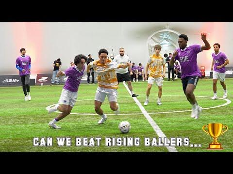 CAN WE BEAT AN UNBEATEN YOUTUBE TEAM? 5IVE GUYS VS RISING BALLERS