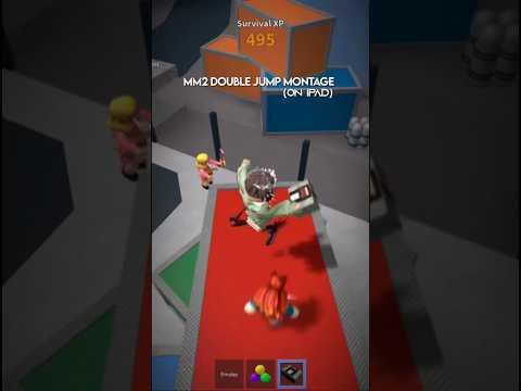 Mm2 double jump montage on ipad!! comment for tutorial💚