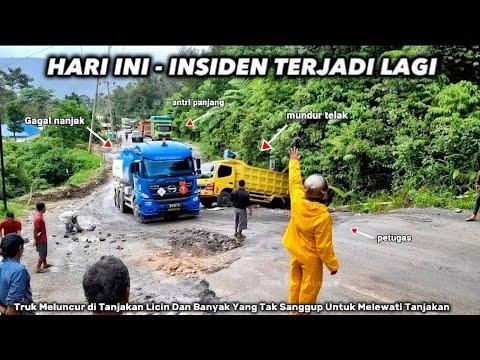 INSIDEN BERUNTUN Terjadi !!! Truk Meluncur Kencang Di Tanjakan Batu Jomba #batujomba #truck