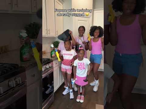 Future wife training 😂🤣 #girlmom