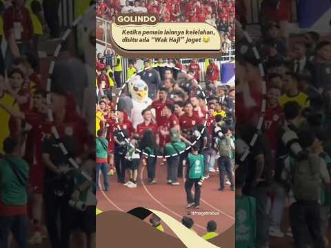 Eliano ngakak liat Ragnar joget heboh bareng maskot Timnas usai menang atas Bahrain #timnas #ragnar