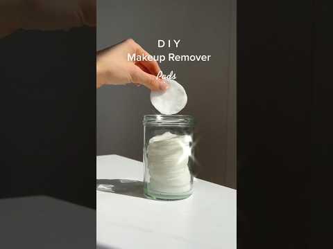 DIY Makeup Remover Pads 🌸✨🫶🏻 #shorts #makeup #beautytips