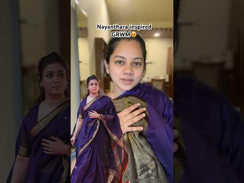 Nayan inspired look tutorial😍Saree-9025387231 | #makeup  #anithasampathvlogs #grwm #nayanthara