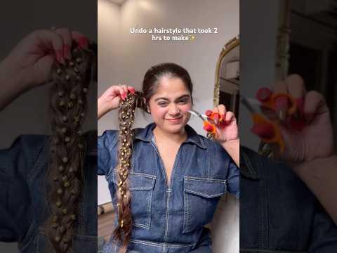 Undo a hairstyle ✨ #youtube #shortsvideo #hack