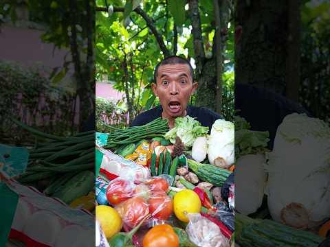 Mukbang Challenge makanan ekstrim, asin, jahe, kunyit, terasi, tahu busuk, sayuran mentah