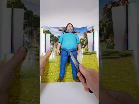 Unboxing Minecraft Movie Steve!! #minecraft #mojang #movie #actionfigures #shorts