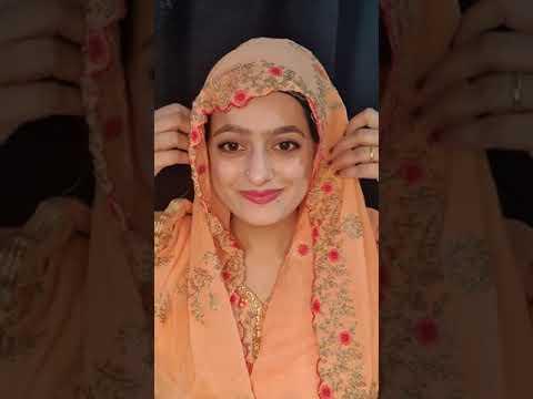 Heavy worked Duppata Hijab Tutorial 💕#hijabstyle #hijabtuorial #meenazfam