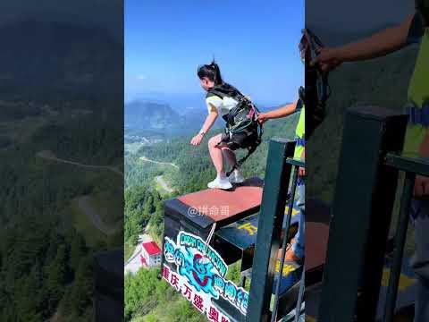 Bungee Jumping With Rope In Beautiful Place:Asmr Bungee Jumping #shorts