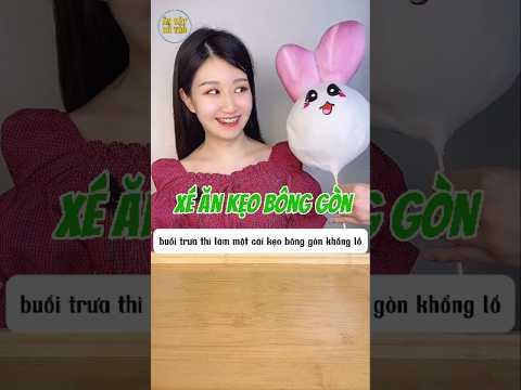 Xé 6 lần ăn kẹo bông gòn #shots #food #funny