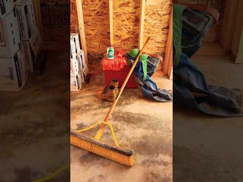 My broom has a mind of its own…😅👀 #construction #funny #country