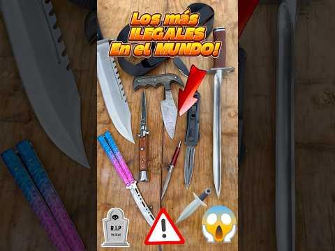 Cuchillos ILEGALES en todo el MUNDO! #curiosidades #coleccion #defensapersonal #cuchillos #shorts