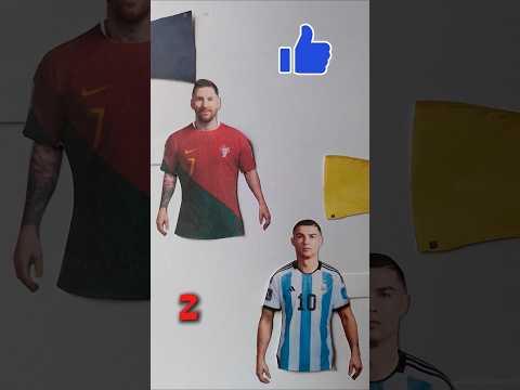 choose the real T shirts of Ronaldo and Messi#creative #football #art #shorts