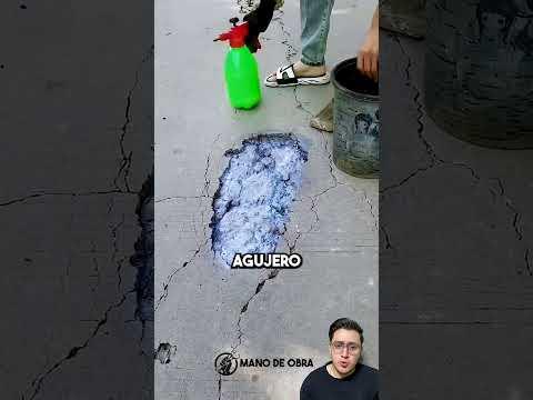 Como cuando cuando utilizas una tecnica secreta para reparar concreto #shorts