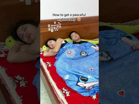 How to get a peaceful night sleep 😴😂  #couples #funny