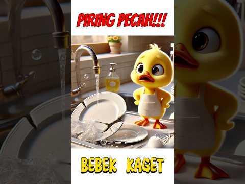 Bebek Sedih! Piring Pecah Saat Mencuci 😢🦆 | Duck Shocked by Broken Plate! #bebeklucu #bebek #shorts