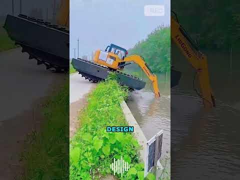 the person who invented the amphibious excavator is truly a genius