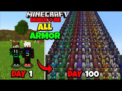 We Made All 5000 Armor Trims In 100 Days In Minecraft Hardcore | Duo 100 Days