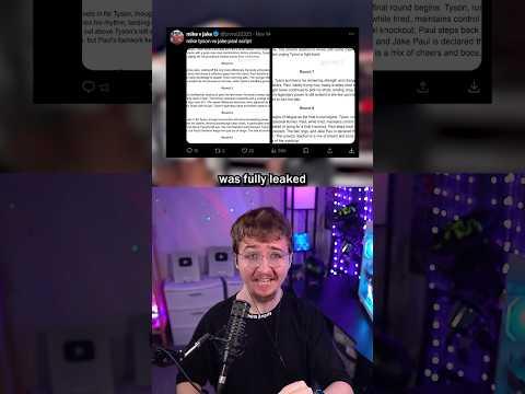 Mike Tyson vs Jake Paul SCRIPT!?