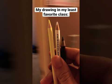 My drawing in art class versus my least favorite class ✍️ #shorts
