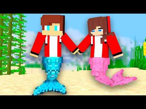 JJ Became a mermaid ! MAIZEN : JJ and Mikey In Minecraft Animation