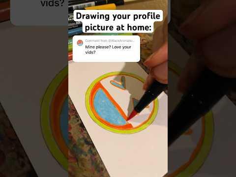 Drawing your profile picture in art class versus at home ✍️ #shorts