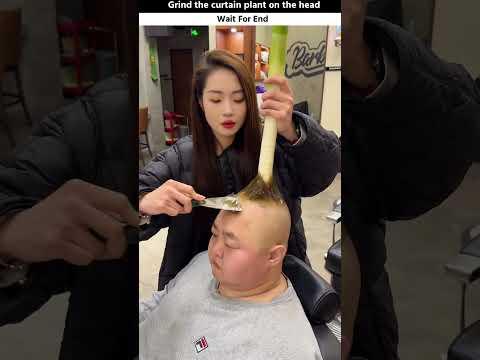 Grind the curtain plant on the head