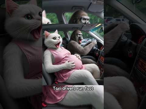 A little different cat story 😺 #cute #cat #kitten #pet #gorilla