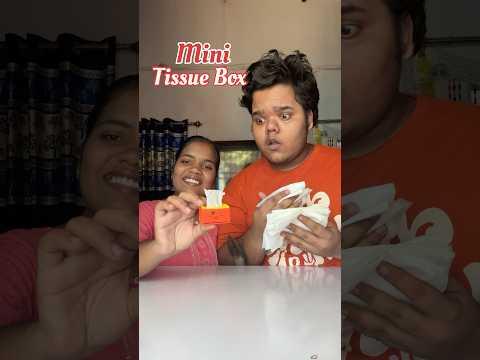 My Sister Vs Me : Who will make the best Mini Tissue Box #shorts