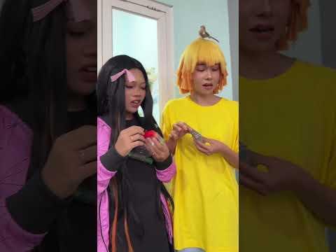 Cara makan kue Lapis. kalian yang mana ges? #demonslayercosplay