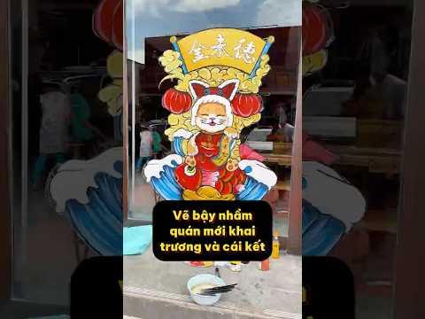 Vẽ bậy lên tường #31: Vẽ bậy đúng quán mới khai trương và cái kết #painting #vetranh #funny
