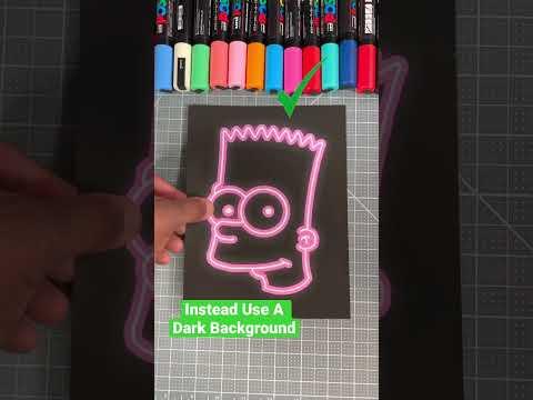 Never Draw The Glow Effect This Way! 😡 #drawing #art #poscamarkers