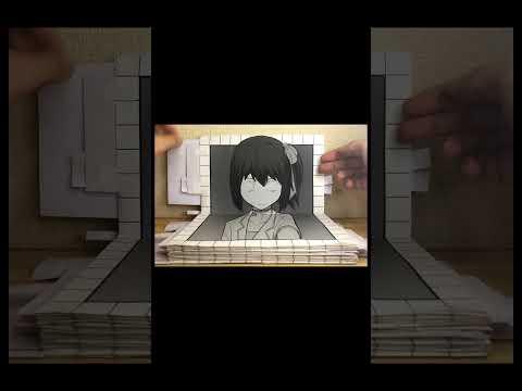 ノートで作った紙工作〈夢追いかけて〉