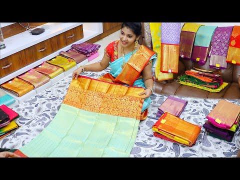 ఎన్ని రకాల పట్టు చీరలో😱పెళ్లిళ్ల కోసం చీరలు వెతుకుతుంటే ఈ వీడియో మీ కోసమే👌Pure Handloom Pattu Sarees