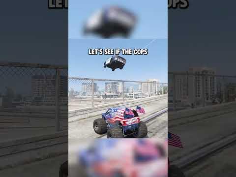 Corrupt cop pulls me over in a MONSTER TRUCK that gets BIGGER everytime i crash...