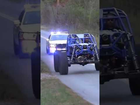 Rock Bouncer does Burnout Right in front of a Cop! #shorts #burnout #offroad