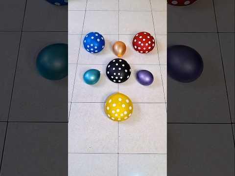 Black and 6 Water Colour Balloon Orbeez Popping #asmr #satisfying