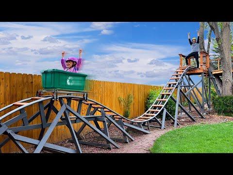 Dad Builds Backyard Roller Coaster!