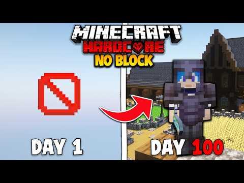 100 Hari Minecraft Hardcore NO BLOCK